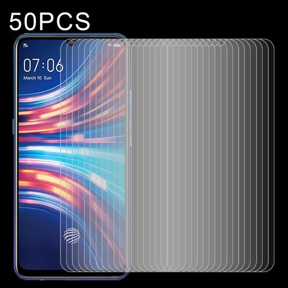 Per Vivo S1 50 PCS Pellicola in vetro temperato trasparente a metà schermo