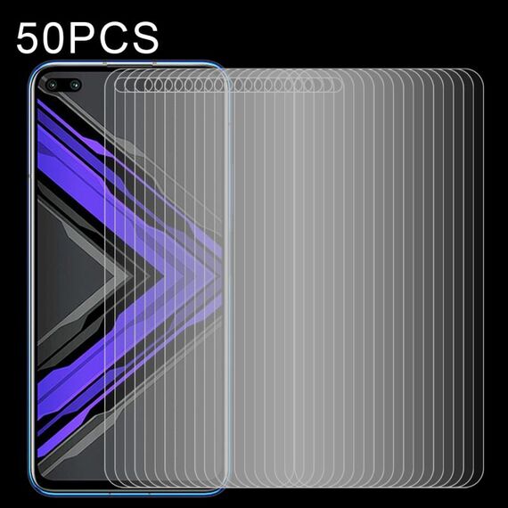 Per Huawei Honor Play 4 Pro 50 PCS Pellicola in vetro temperato trasparente a mezzo schermo