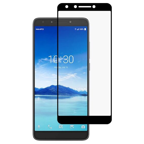 Per Alcatel 7 Pellicola integrale in vetro pieno a schermo intero (nero)