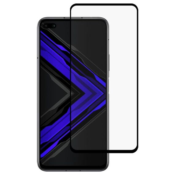 Per Huawei Honor Play4 Pro Full Glue Pellicola in vetro temperato a schermo intero (nero)
