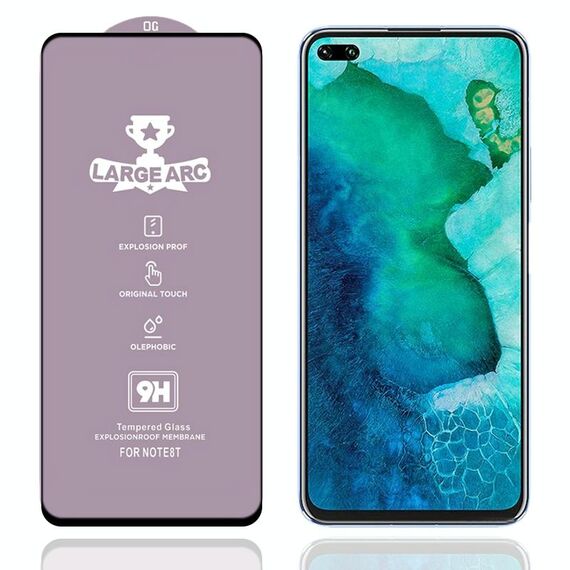 Per Honor V30 Pro 9H HD GRANDE ARC ALLUMINA Pellicola in vetro temperato a schermo intero a schermo intero