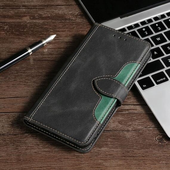 Per Samsung Galaxy S21 Ultra 5G cuciture cuciture Sensazione di fibbia magnetica Caso in pelle flip orizzontale con supporto e carte slot e portafoglio (nero)