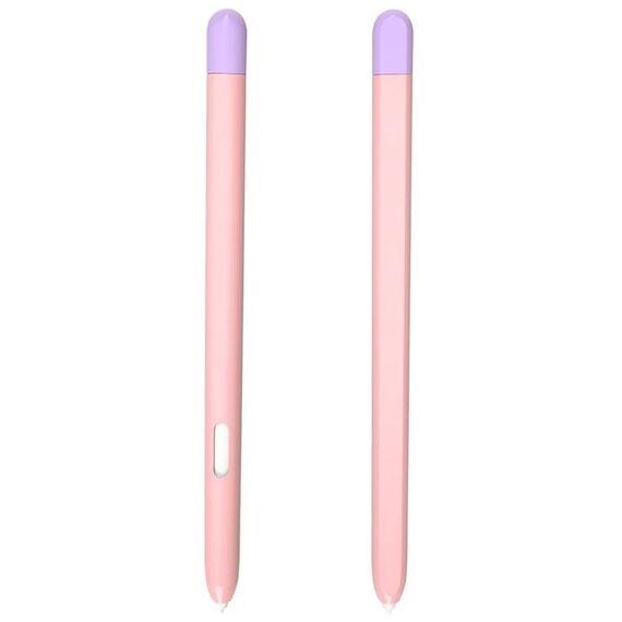 Custodia protettiva a penna stilo in silicone liquido per Samsung Galaxy Tab S6 Lite P610 / P615 (rosa viola)