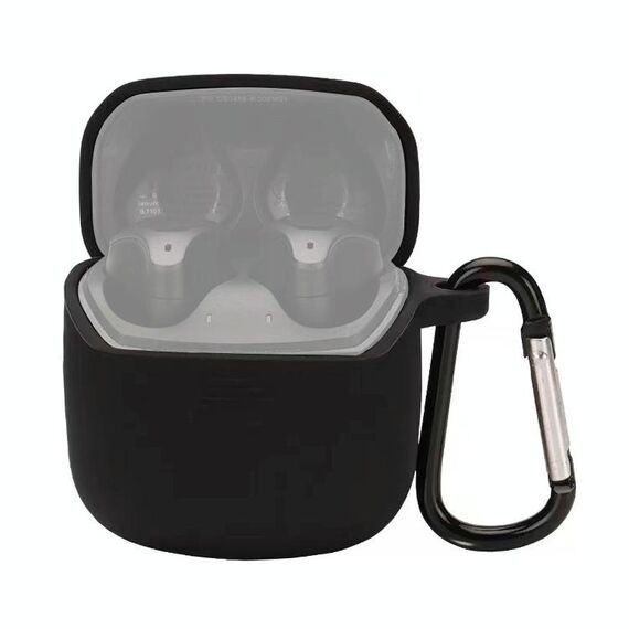Custodia protettiva per auricolari in silicone per JBL Club Pro +, con gancio (nero)