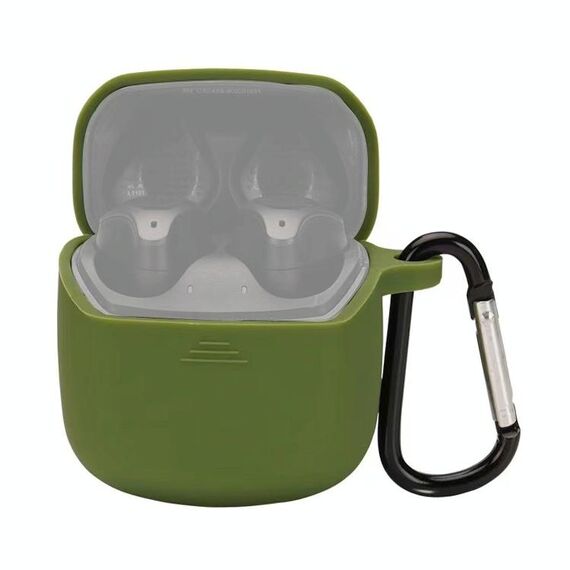 Custodia protettiva per auricolari in silicone per JBL Club Pro +, con gancio (Matcha)