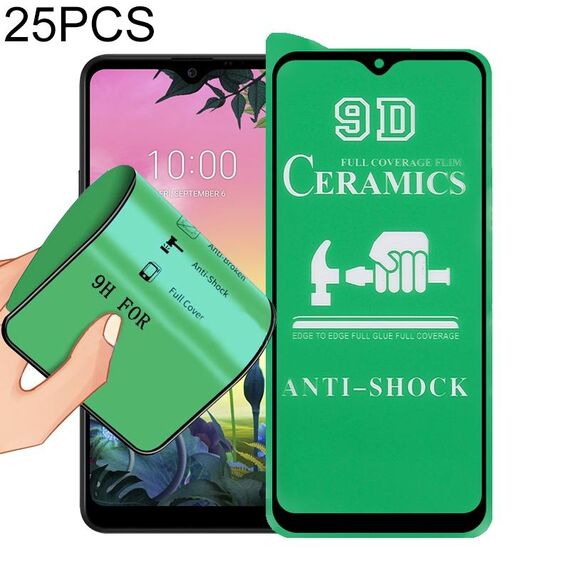 Per LG K50S 25 PCS 9D Full Screen full colla in ceramica