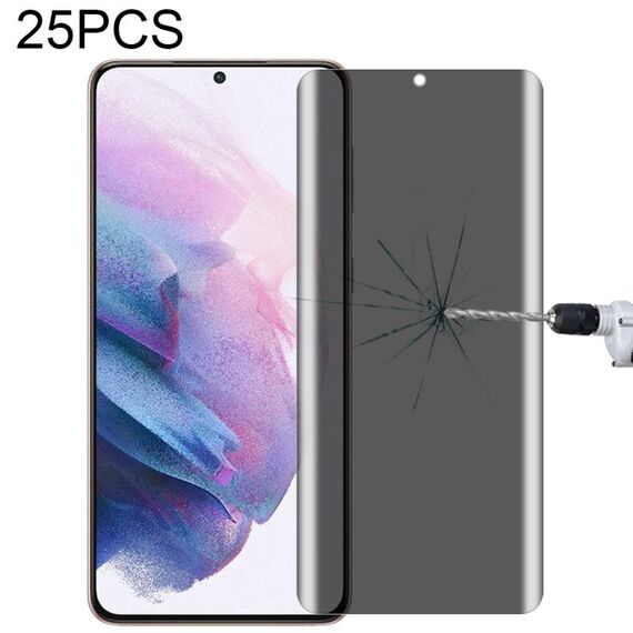Per Samsung Galaxy S21 + 5G 25 pezzi 0,3 mm 9H Durezza superficiale 3D Pellicola per vetro privacy con superficie curva