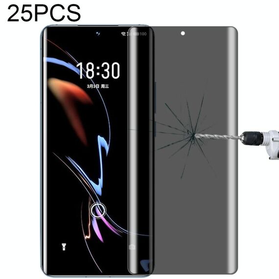 Per Meizu 18 PRO / 18S PRO 25 PCS 0.3mm 9h Durezza superficie 3D Superficie curva Pellicola Pellicola Pellicola Pellicola Pellicola