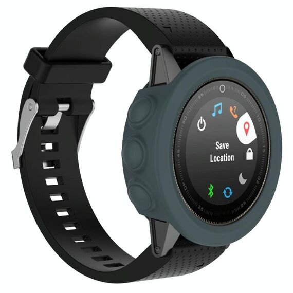 Custodia protettiva per orologio in silicone tinta unita per Garmin Fenix ​​5 (blu navy)
