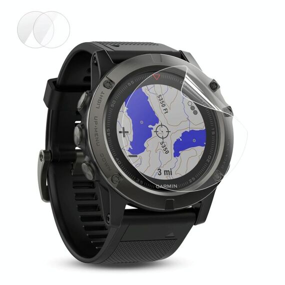 2 PCS ENKAY Hat-Prince per Garmin Fenix ​​5X Smart Watch Pellicola salvaschermo HD