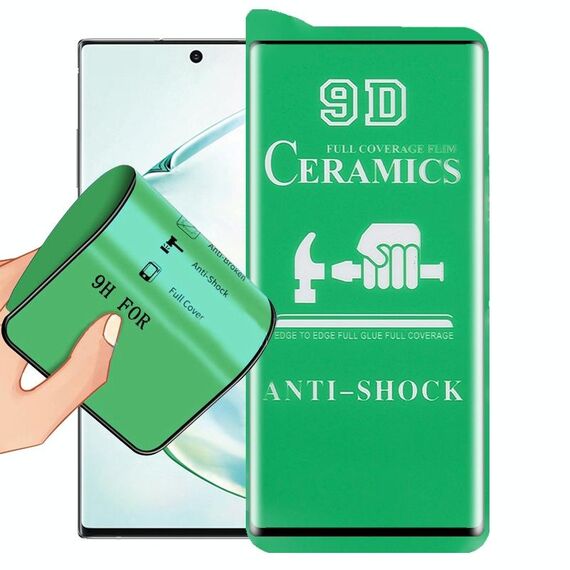 Per Samsung Galaxy Note10 + film in ceramica colla a schermo intero 9D a schermo intero