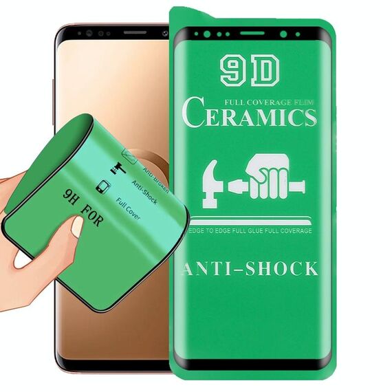 Per Samsung Galaxy S9 + 9D Full Screen full Glue Pellicola in ceramica