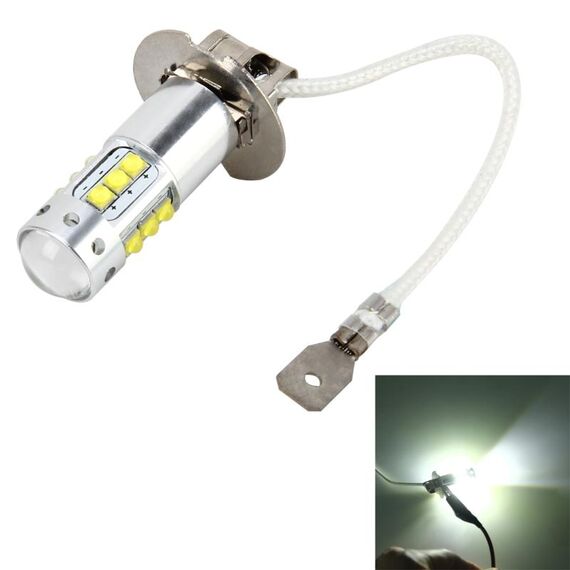 H3 50W 500 LM 6000K Fendinebbia per auto con 16 lampade CREE, CC 12V-24V (luce bianca)