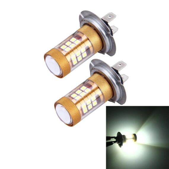 2 PCS H7 15W 1300 LM 6500K 28 SMD-3030 LED Fendinebbia per auto, DC 12V (luce bianca)