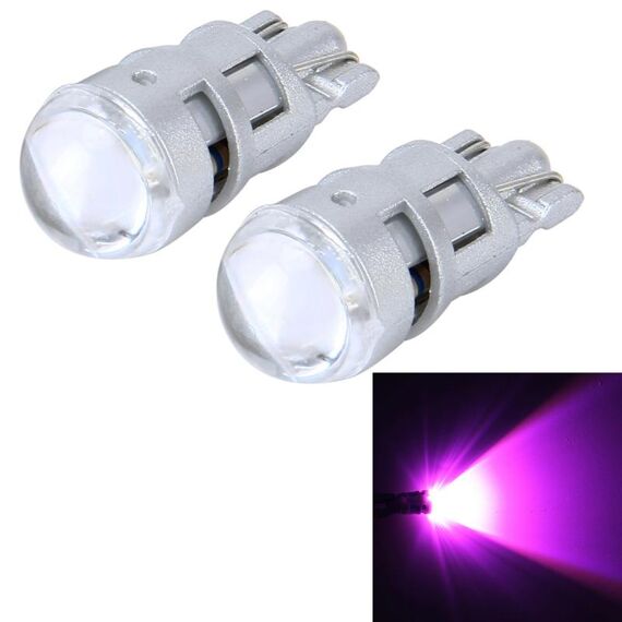 10 PCS T10 1W 50LM Luce di ingombro per auto con lampada SMD-3030, CC 12V (luce rosa)