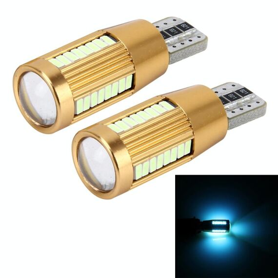 2 PCS T10 2W Luce di ingombro per auto a corrente costante con 38 lampade SMD-3014, CC 12-16 V (luce blu ghiaccio)