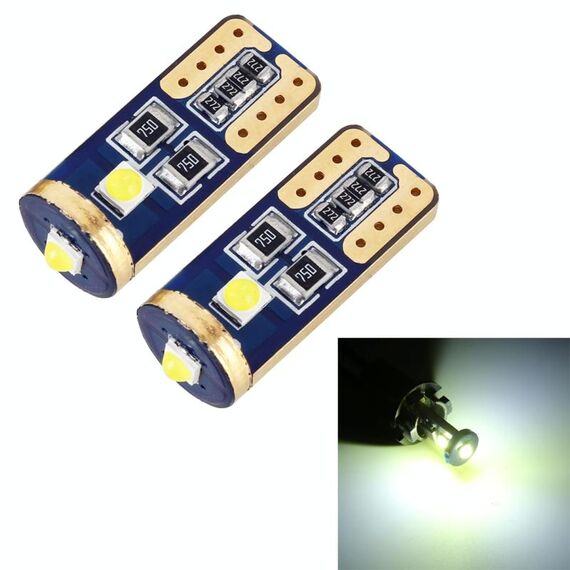 2 PCS T10 / W5W / 168/194 DC12V / 1.2W / 6000K / 85LM 3LEDs SMD-3030 Luce di ingombro per auto