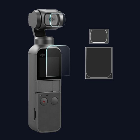Sunnylife 4 Pz Lens Film Screen Film in fibra di vetro per DJI Osmo Pocket Gimbal