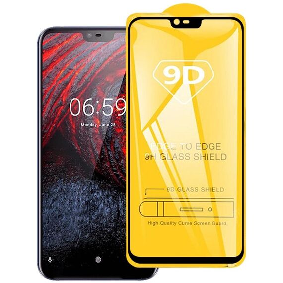 Pellicola in vetro temperato a schermo intero 9D Full Glue per Nokia X6