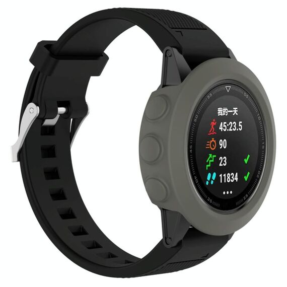 Custodia protettiva in silicone intelligente orologio, host non incluso per Garmin Fenix ​​5 (Grigio)