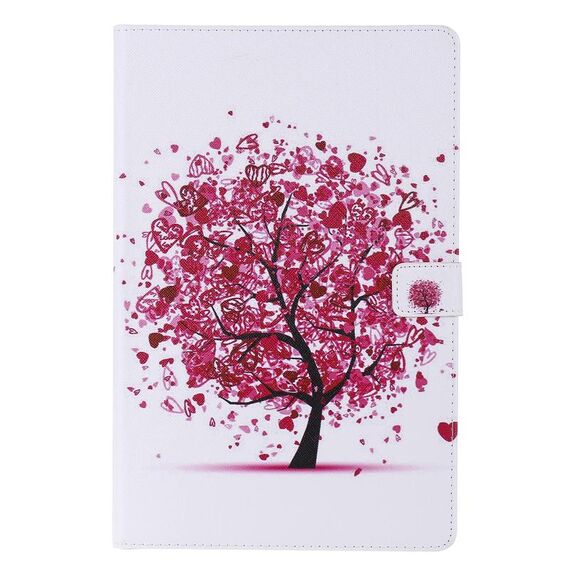 Per Samsung Galaxy Tab S6 T860 Custodia in pelle a vibrazione orizzontale con motivo dipinto con supporto e slot per schede e portafoglio e funzione di sospensione / sveglia (albero colorato)