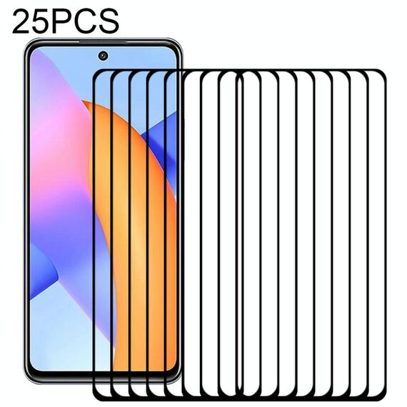 Per Huawei Honor 10X Lite 25 PCS Full Glue Pellicola in vetro temperato a schermo intero