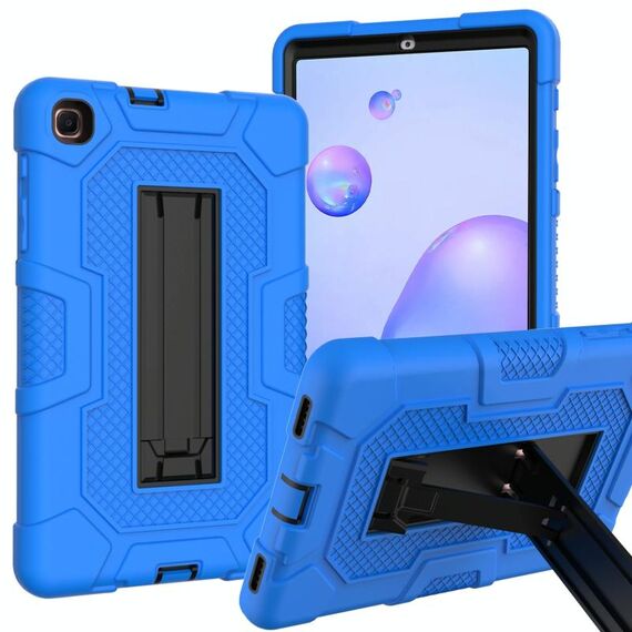 Per Samsung Galaxy Tab A 8.4 (2020) / T307 Custodia protettiva in silicone antiurto per robot a colori a contrasto + custodia protettiva per PC con supporto (blu nero)