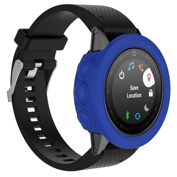 Per Garmin Fenix ​​5x Custodia protettiva per orologio in silicone a colori solido (blu)