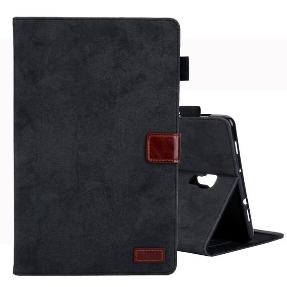 Per Galaxy Tab A 10.5 / T590 Custodia in pelle ribaltabile orizzontale stile business, con supporto e slot per scheda, cornice per foto e funzione di sospensione / sveglia (nero)