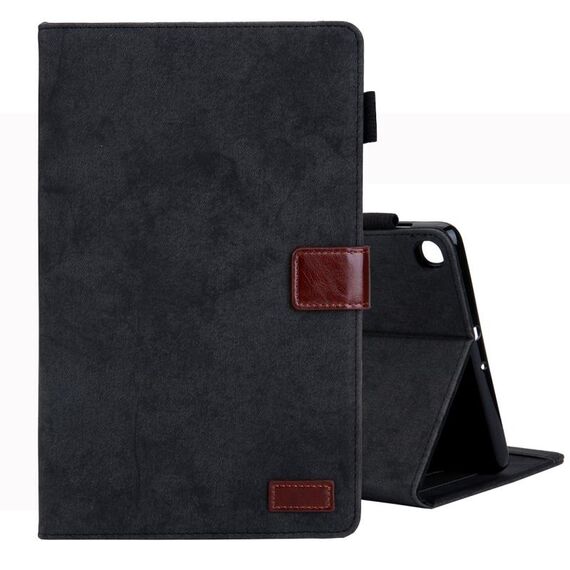 Per Galaxy Tab S5e / T720 Custodia in pelle a ribaltamento orizzontale stile business, con supporto e slot per schede, cornice per foto e funzione di sospensione / sveglia (nero)