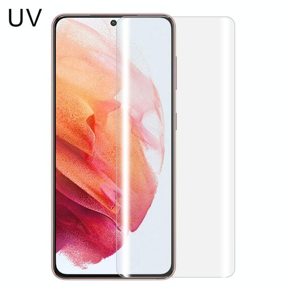 Per Samsung Galaxy 5G S21 UV liquido curvo completa Colla vetro temperato Film