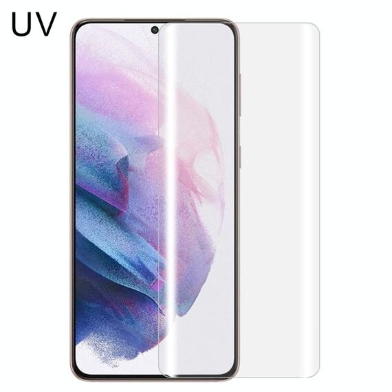 Per Samsung Galaxy S21 + 5G Pellicola in vetro temperato con colla piena curva a liquido UV
