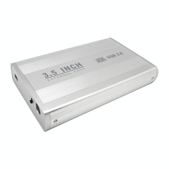 Custodia esterna SATA HDD da 3,5 pollici, supporto USB 2.0 (argento)