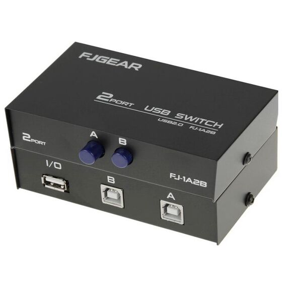 Switch dati USB a 2 porte (nero)