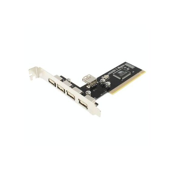 Scheda PCI USB 2.0 4 + 1 porte (nera)