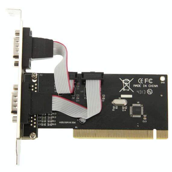 Scheda controller host da PCI a seriale a 2 porte (nera)