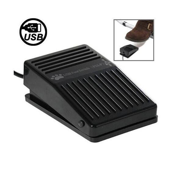 USB Interruttore di controllo a pedale Adattatore per tastiera Game Pad per computer (nero)
