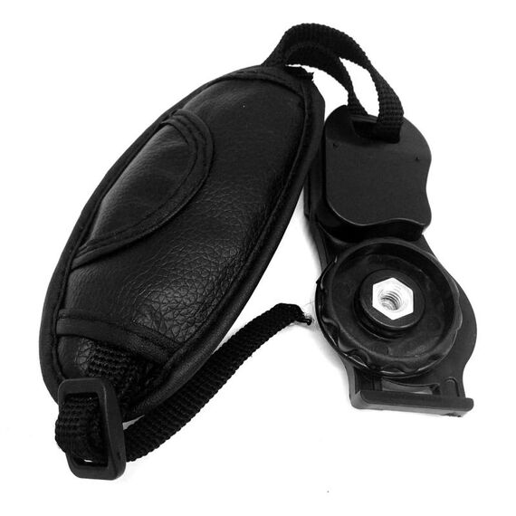 Impugnatura per fotocamera in pelle (nera)