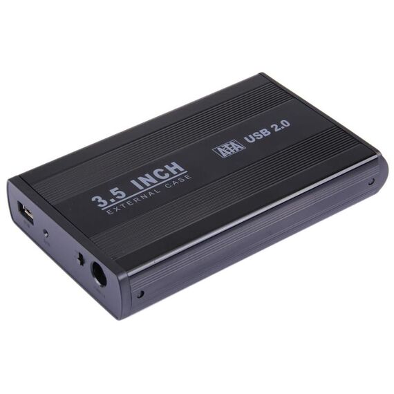 Custodia esterna SATA HDD da 3,5 pollici, supporto USB 2.0 (nero)