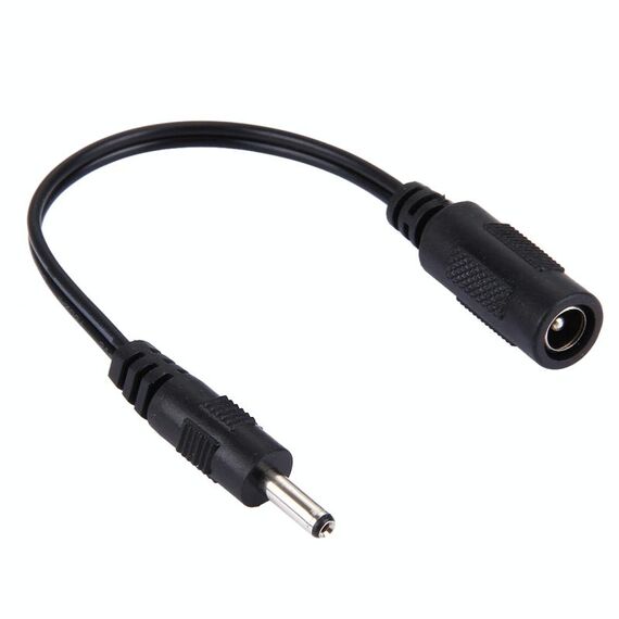 Cavo connettore di alimentazione CC da 5,5 x 2,1 mm femmina a 3,5 x 1,35 mm maschio per adattatore per laptop, lunghezza: 15 cm (nero)