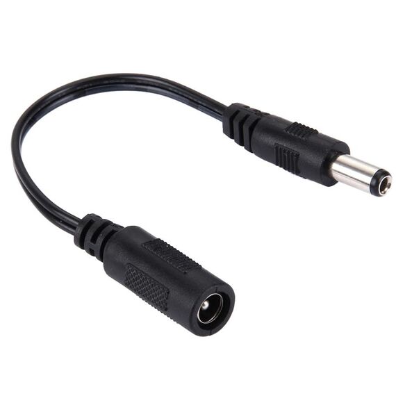 Cavo connettore di alimentazione CC da 5,5 x 2,1 mm femmina a 5,5 x 2,5 mm maschio CC per adattatore per laptop, lunghezza: 15 cm (nero)