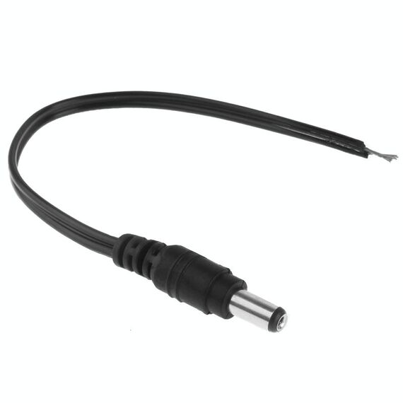 Cavo di alimentazione CC maschio da 5,5 x 2,5 mm per adattatore per laptop, lunghezza: 25 cm