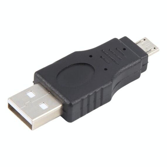Adattatore da USB A maschio a Micro USB a 5 pin maschio (nero)