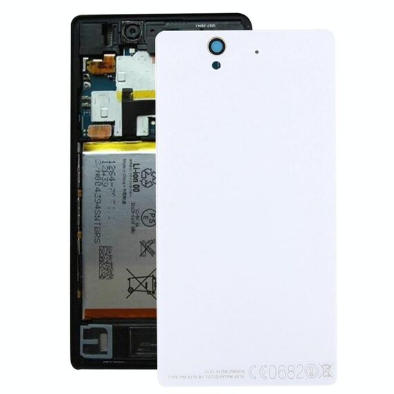 Cover posteriore batteria in alluminio per Sony Xperia Z / L36h (bianco)