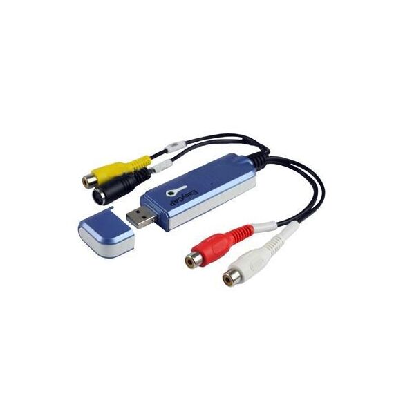 Easycap USB 2.0 Acquisizione e modifica video con audio (supporta NTSC / PAL / SECAM, formato video) (blu)
