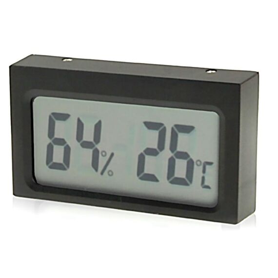 Mini LCD Umidità del termometro digitale interno (display centigradi) (nero)
