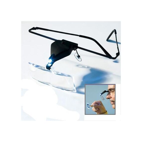 Occhiali con lente d'ingrandimento 1.5X / 2.5X / 3.5X con luce LED (nero)