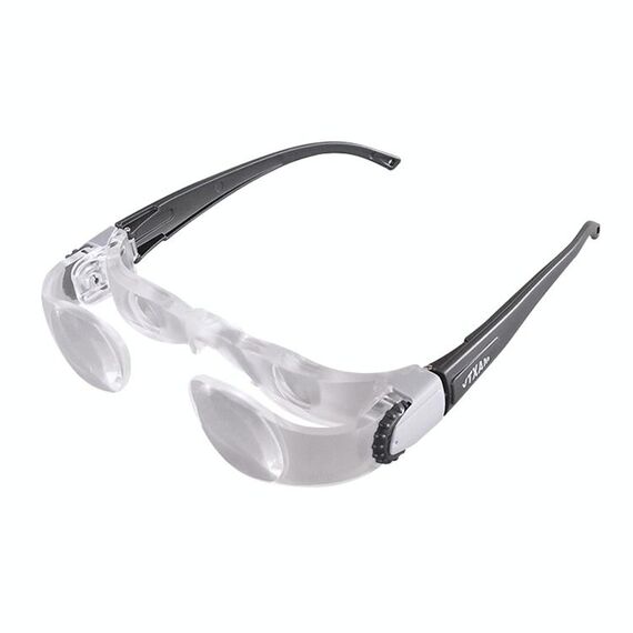 Occhiali d'ingrandimento TV 7012L 2.1X per persone con ipermetropia (campo visivo: da 0 a +300 gradi) (nero)