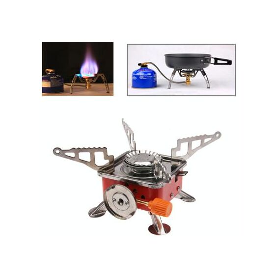 Fornello da campeggio portatile con bruciatore a gas per picnic all'aperto