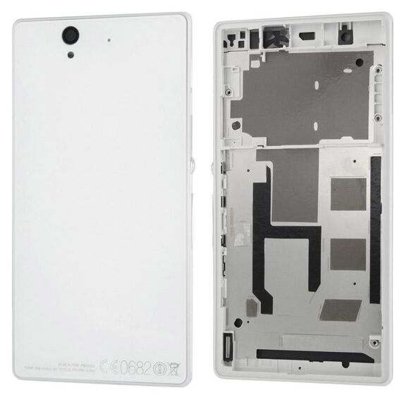 Scheda centrale + coperchio posteriore batteria per Sony L36H (bianco)